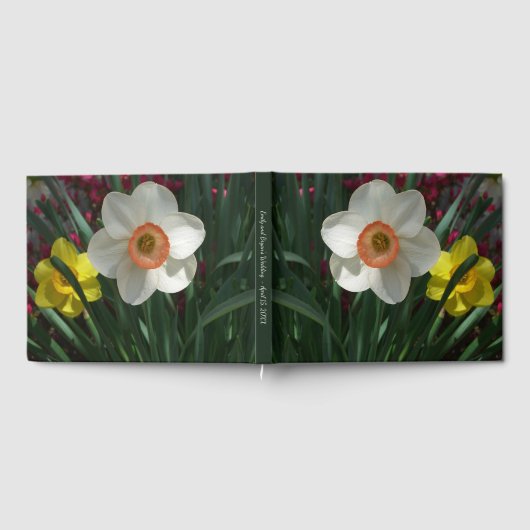 Farbe der Frühlingsblumen Rosa und Gelb Gästebuch (Voll)