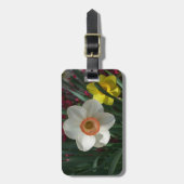Farbe der Frühlingsblumen Rosa und Gelb Gepäckanhänger (Vorderseite vertikal)