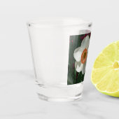 Farbe der Frühlingsblumen Rosa und Gelb Schnapsglas (Links)