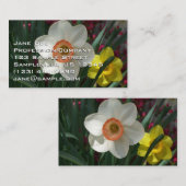 Farbe der Frühlingsblumen Rosa und Gelb Visitenkarte (Vorne/Hinten)