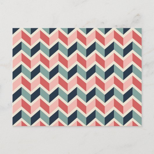 Farbe der geometrischen Muster der roten grünen Zi Postkarte (Vorderseite)