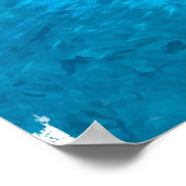 Farbe der Gewässer an der Küste Zyperns Poster (Ecke)