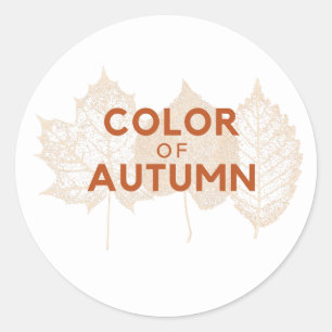 Farbe der Herbstklemme Runder Aufkleber