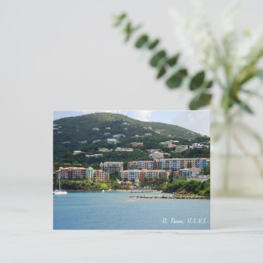 Farbe der Insel Postkarte (Stehend Vorderseite)