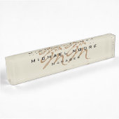 Farbe der Kalligraphie Monogramm Pastell Namensplakette