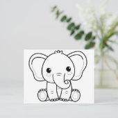 Farbe der Kinder: Ihr eigenes Valentin (Elefant) Postkarte (Stehend Vorderseite)