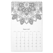 Farbe der Mandala-Muster Kalender (Jan 2027)