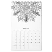 Farbe der Mandala-Muster Kalender (Mär 2027)