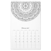 Farbe der Mandala-Muster Kalender (Feb 2027)