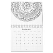 Farbe der Mandala-Muster Kalender (Feb 2026)