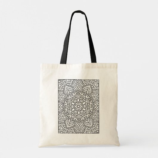 Farbe der Mandala Tote Tasche (Rückseite)
