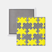 Farbe der Puzzleteile im Jahr 2021 Magnet (Vorderseite/Rückseite)