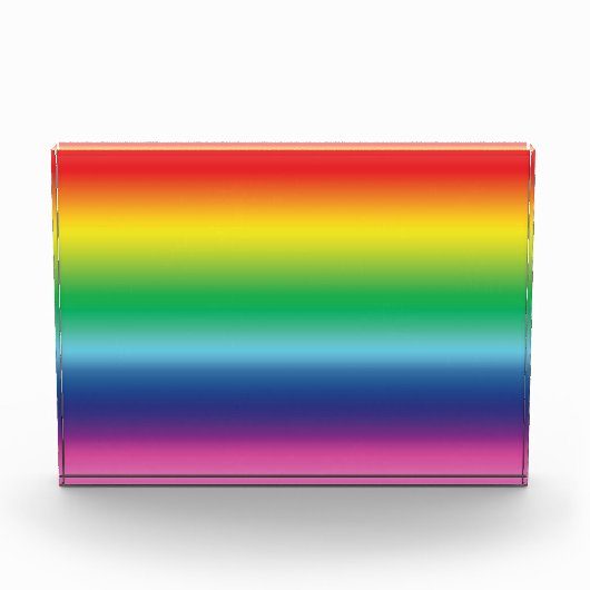 Farbe der Regenbogenflagge Fotoblock (Vorderseite)