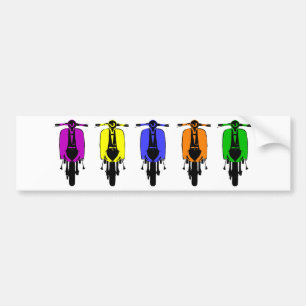 Farbe der Roller-Pop-Kunst 5 Autoaufkleber