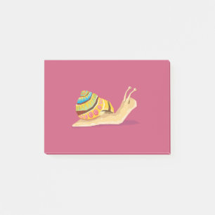 Farbe der Schnecke Tierfarbene Blume Muschel Post-it Klebezettel