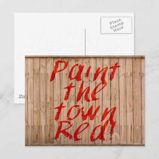 Farbe der Stadt rot Postkarte (Vorne/Hinten)