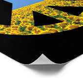 Farbe der ukrainischen Flagge Blaue Himmel Sonnenb Poster (Ecke)