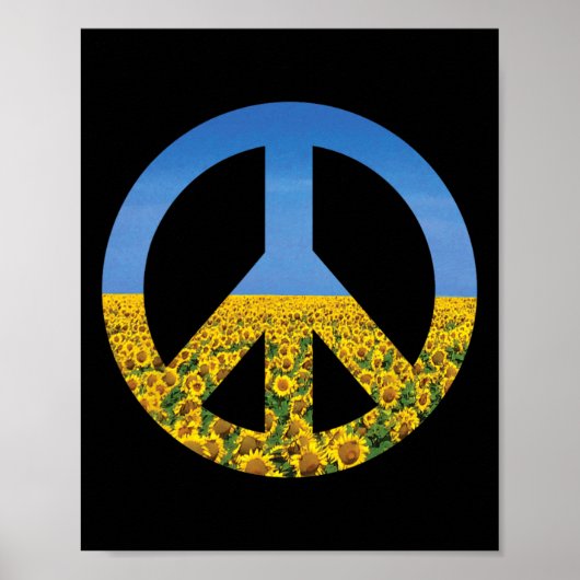 Farbe der ukrainischen Flagge Blaue Himmel Sonnenb Poster (Vorne)