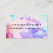 Farbe der Wasserfarbe | Kunstfarben Visitenkarte (Rückseite)