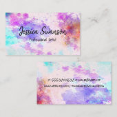 Farbe der Wasserfarbe | Kunstfarben Visitenkarte (Vorne/Hinten)