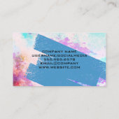 Farbe der Wasserfarbe | Paint Stroke Visitenkarte (Rückseite)