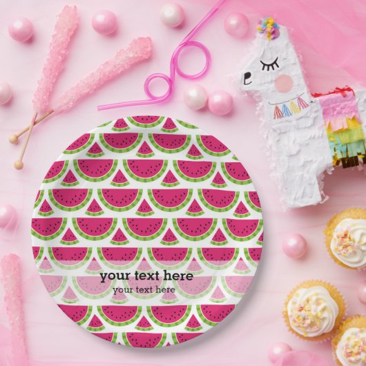 Farbe der Wassermelone Pappteller (Party)