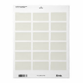 Farbe der weißen Taube Adressaufkleber (Vorne)