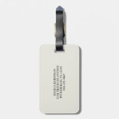 Farbe der weißen Taube Gepäckanhänger (Rückseite vertikal)