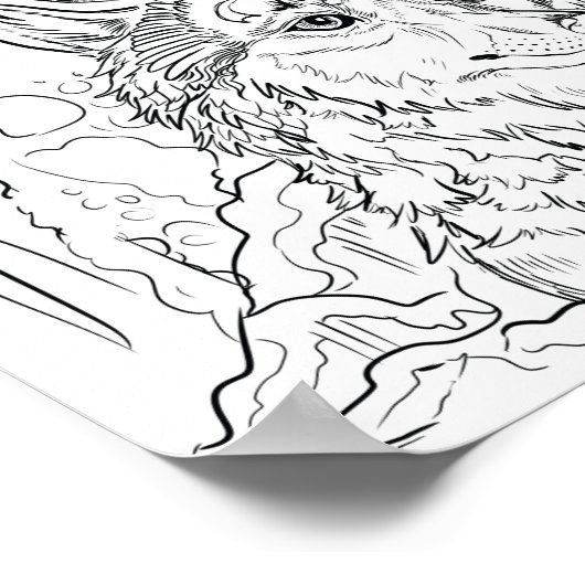 Farbe der Wolf Höhle Kunst Poster (Ecke)