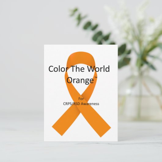 Farbe der World Orange™ Postkarte (Stehend Vorderseite)