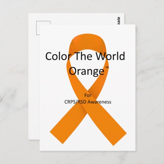 Farbe der World Orange™ Postkarte (Vorne/Hinten)