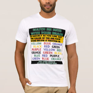 Farbe der Wort-Illusion der Stroop Effekt T-Shirt