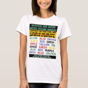 Farbe der Wort-Illusion - Stroop Effekt T-Shirt