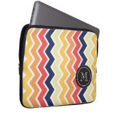 Farbe der Zickzack geometrischen und orangen Muste Laptopschutzhülle (Vorne Rechts)