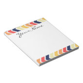 Farbe der Zickzack geometrischen und orangen Muste Notizblock (angewinkelt)