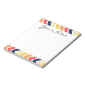 Farbe der Zickzack geometrischen und orangen Muste Notizblock (Rotiert)