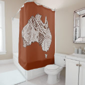 Farbe des Australien-Karten-Kunst-Gekritzel-DIY Duschvorhang (Beispiel)