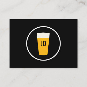 Farbe des Bierlogos Trendy Black Visitenkarte