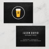 Farbe des Bierlogos Trendy Black Visitenkarte (Vorne/Hinten)