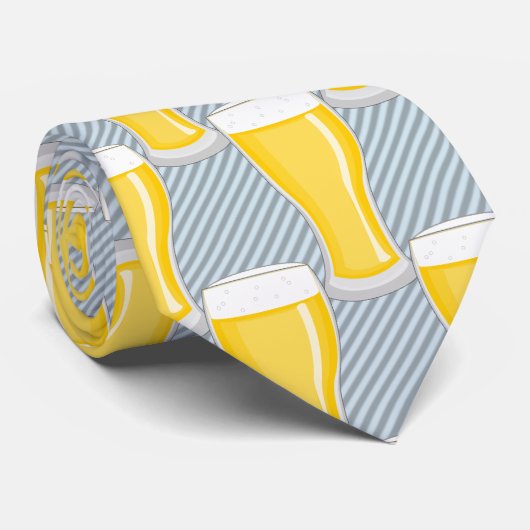 Farbe des Biers auf den Diagonalstreifen Krawatte (Gerollt)