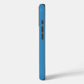 Farbe des blauen Eises (Solid Glacial Blue Ice) Case-Mate iPhone Hülle (Rückseite / Links)