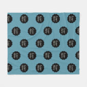 Farbe des blauen Ozeans Fleecedecke (Vorderseite (Horizontal))