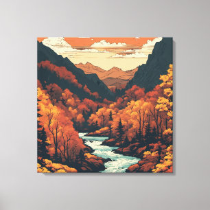 Farbe des Colorado River Grafische Kunst Leinwanddruck