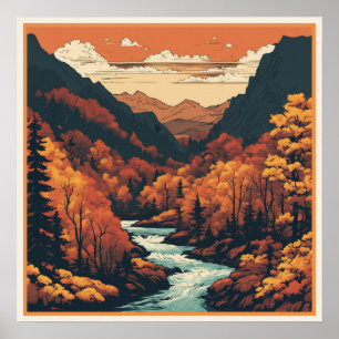 Farbe des Colorado River Grafische Kunst Poster