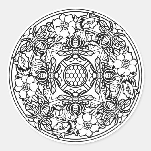 Farbe des eigenen Farbbuches gestalten Tiere Runder Aufkleber (Vorderseite)