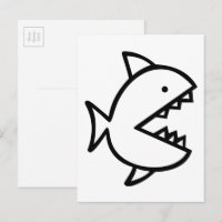 Farbe des eigenen Fisches mit Zähne-Postkarte