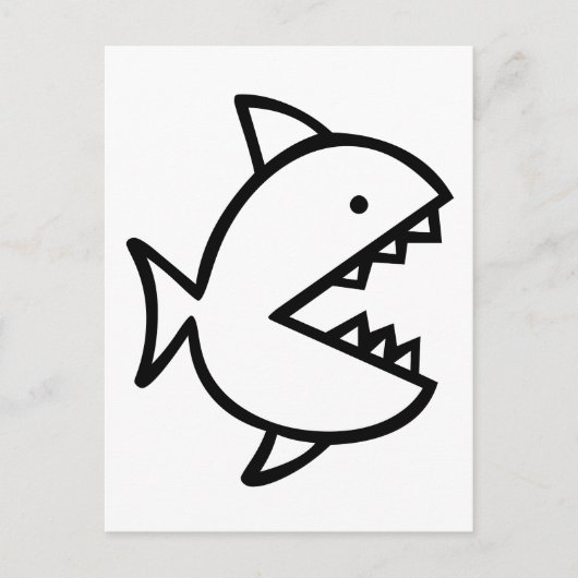 Farbe des eigenen Fisches mit Zähne-Postkarte Postkarte (Vorderseite)