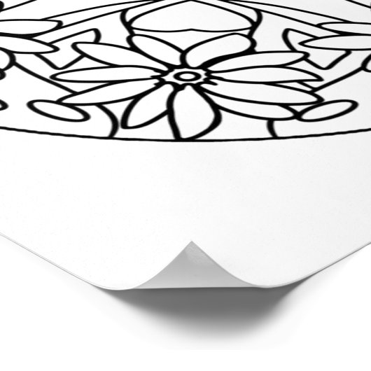 Farbe des eigenen Mandala-Poster Poster (Ecke)