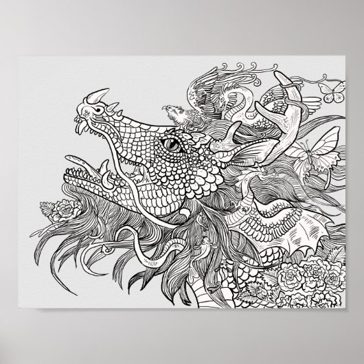 Farbe des eigenen Verzauberungsdrachen Poster (Vorne)