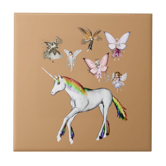 Farbe des Einhorns Fliese (Vorderseite)